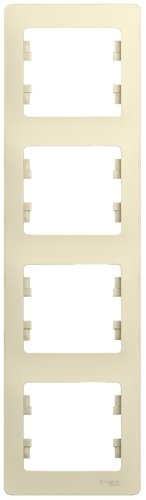 Рамка вертикальная Systeme Electric Glossa 4-м. бежевый фото Рамка вертикальная Systeme Electric Glossa 4-м. бежевый картинка